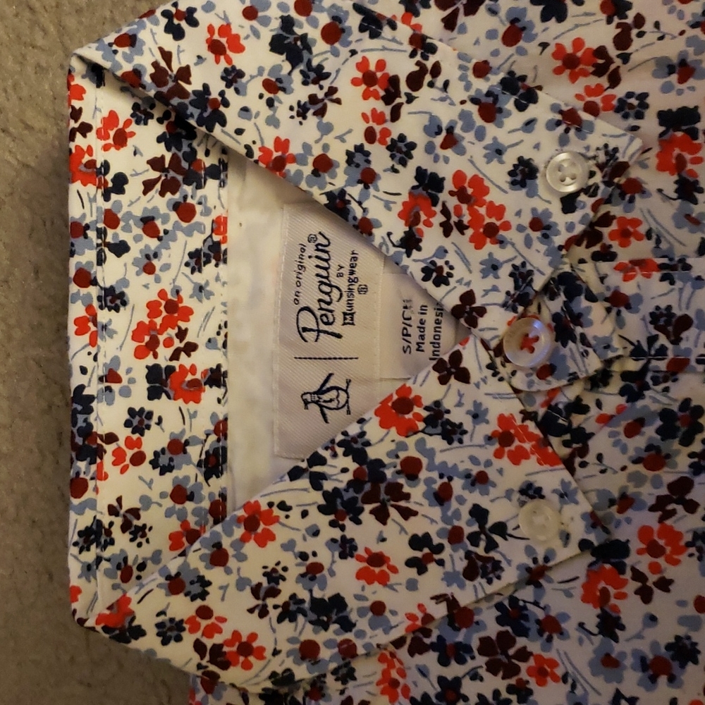 Original Penguin Floral Flower Dress Shirt - Picture 2 of 5